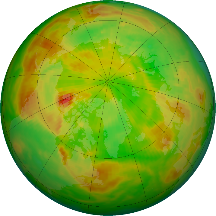 Arctic ozone map for 02 June 1991